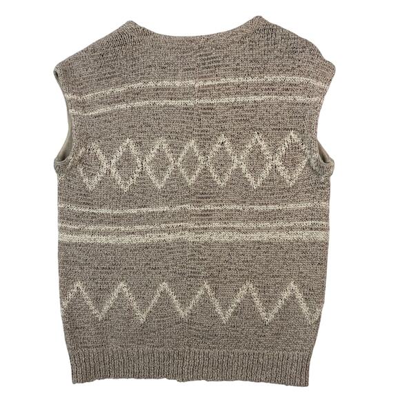 Gar-De Beige Cream Print Sleeveless Top/Vest  Women’s Size Small EUC - Picture 2 of 10